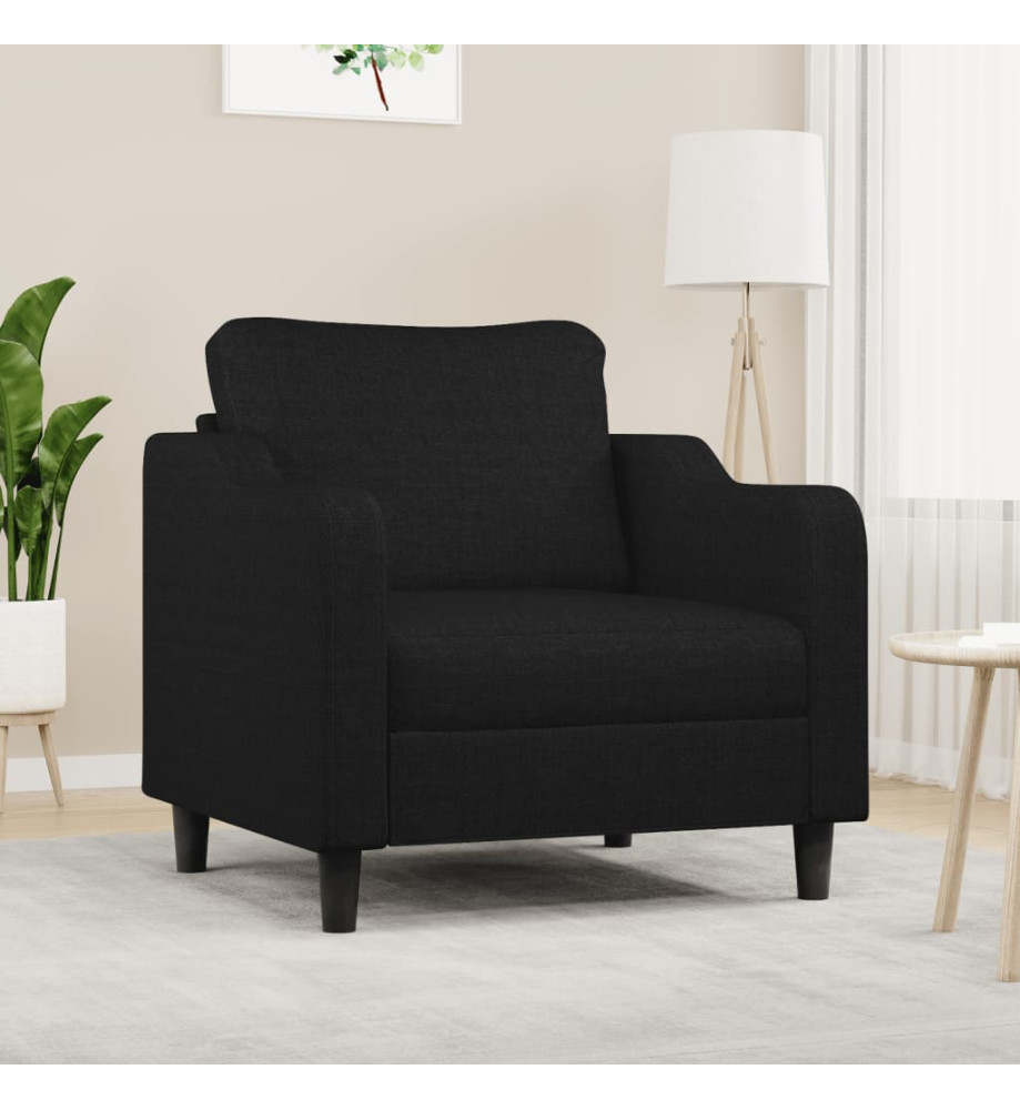 Fauteuil Noir 60 cm Tissu