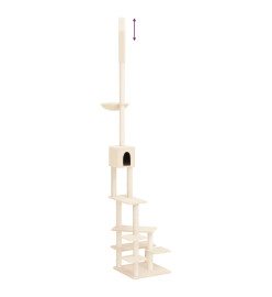 Arbre à chat du sol au plafond Crème 268,5-294,5 cm