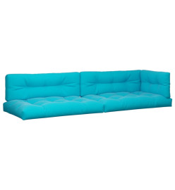 Coussins de palette lot de 5 turquoise tissu