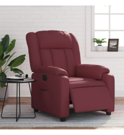 Fauteuil inclinable électrique Rouge bordeaux Similicuir