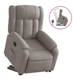 Fauteuil inclinable taupe tissu