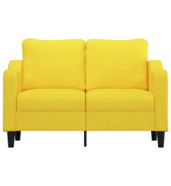 Canapé à 2 places Jaune clair 120 cm Tissu