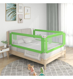 Barrière de sécurité de lit d'enfant Vert 120x25 cm Tissu