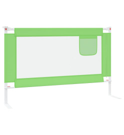 Barrière de sécurité de lit d'enfant Vert 120x25 cm Tissu