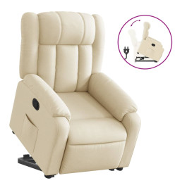 Fauteuil inclinable Crème Tissu