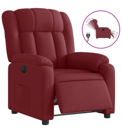 Fauteuil inclinable électrique Rouge bordeaux Tissu