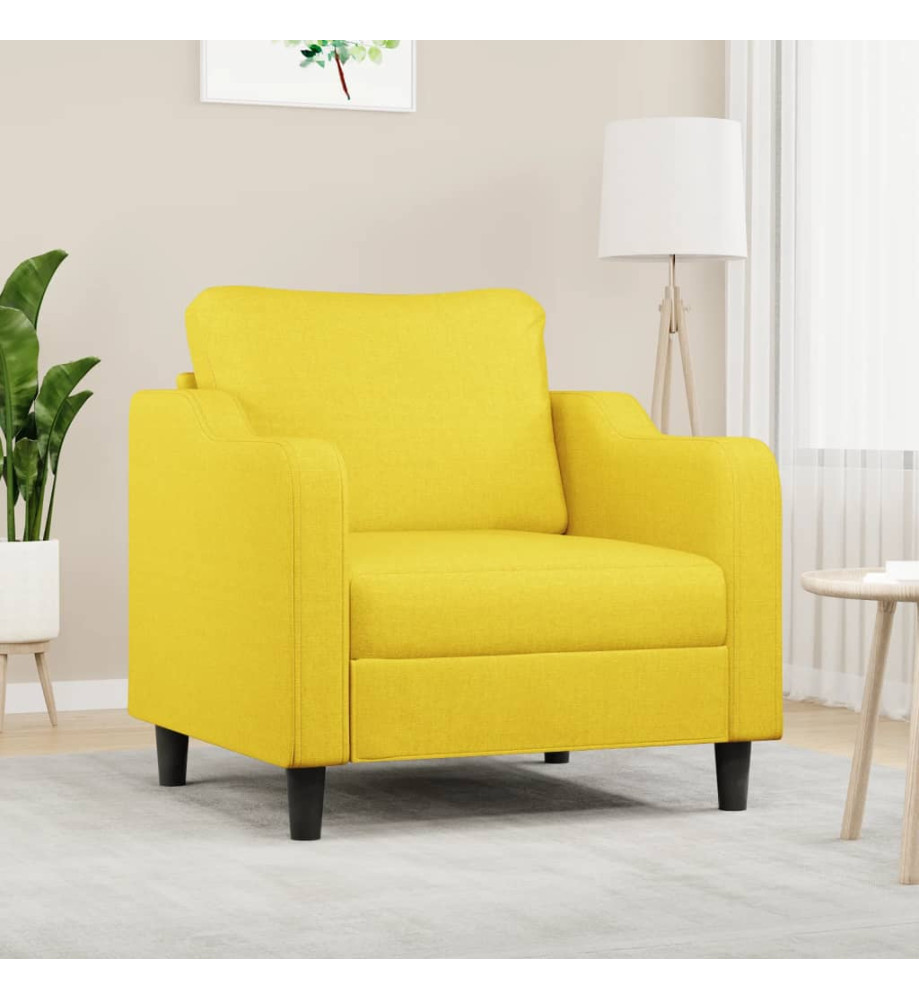 Fauteuil Jaune clair 60 cm Tissu