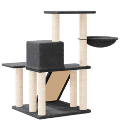 Arbre à chat avec griffoirs en sisal Gris foncé 82 cm