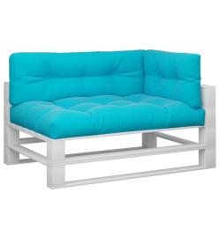 Coussins de palette lot de 3 turquoise tissu