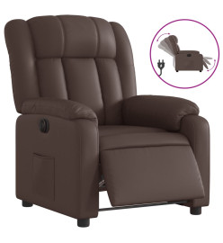 Fauteuil inclinable électrique Marron Similicuir