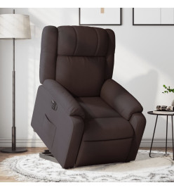 Fauteuil inclinable électrique marron foncé tissu