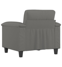 Fauteuil gris foncé 60 cm tissu microfibre