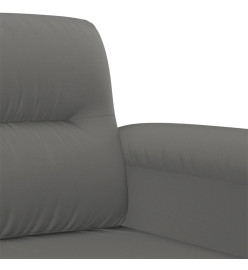 Fauteuil gris foncé 60 cm tissu microfibre