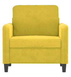 Fauteuil Jaune 60 cm Velours