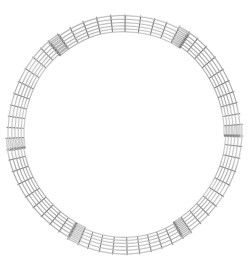 Poteau à gabion circulaire Acier galvanisé Ø100x50 cm