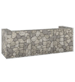 Mur en gabion pour poubelles Acier galvanisé 325x100x110 cm