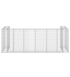 Mur en gabion pour poubelles Acier galvanisé 325x100x110 cm