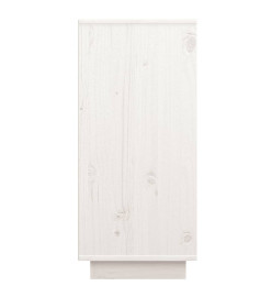 Buffet Blanc 60x34x75 cm Bois massif de pin