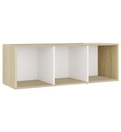 Ensemble de meubles TV 3 pcs Blanc et chêne sonoma Aggloméré