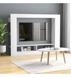 Meuble TV Blanc 152x22x113 cm Bois d'ingénierie