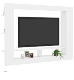 Meuble TV Blanc 152x22x113 cm Bois d'ingénierie