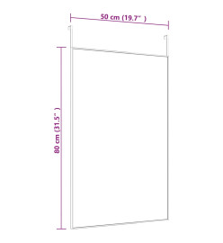 Miroir de porte Doré 50x80 cm Verre et aluminium