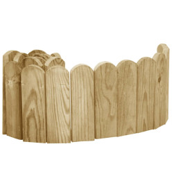 Rouleaux de bordure 3 pcs 120 cm bois de pin imprégné