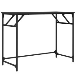 Bureau noir 100x45x76 cm bois ingénierie acier enduit de poudre