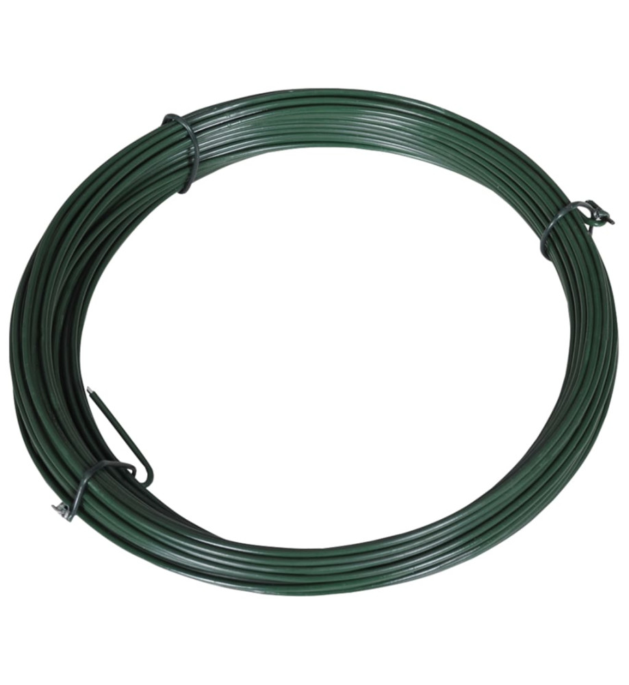 Fil de liaison de clôture 25 m 1,4/2 mm Acier Vert