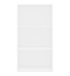 Bibliothèque à 3 niveaux Blanc 60x30x114 cm Aggloméré