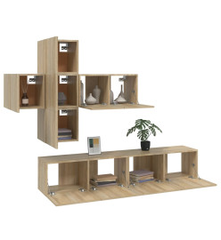 Ensemble de meubles TV 7 pcs Chêne sonoma Bois d'ingénierie