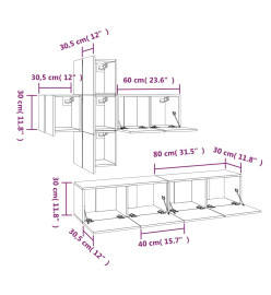 Ensemble de meubles TV 7 pcs Chêne sonoma Bois d'ingénierie