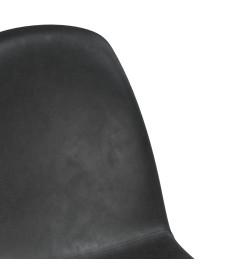 Chaises à manger lot de 6 noir similicuir