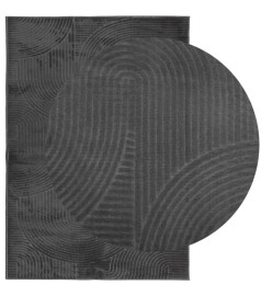 Tapis IZA poils courts style scandinave anthracite 140x200 cm