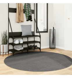 Tapis IZA poils courts style scandinave anthracite Ø 160 cm