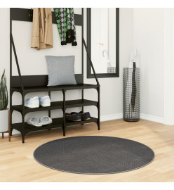 Tapis IZA poils courts style scandinave anthracite Ø 100 cm