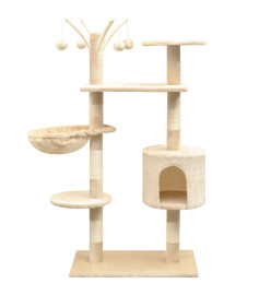 Arbre à chat avec griffoirs en sisal 125 cm Beige