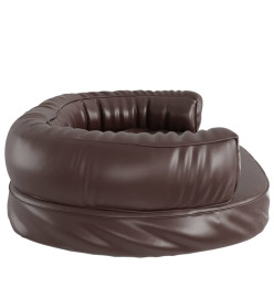 Lit pour chien ergonomique Mousse Marron 88x65 cm Similicuir