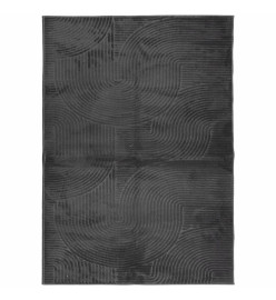 Tapis IZA poils courts style scandinave anthracite 240x340 cm