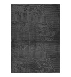 Tapis IZA poils courts style scandinave anthracite 200x280 cm