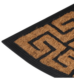 Tapis de porte demi-rond 45x75 cm caoutchouc et fibre de coco