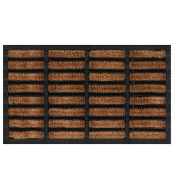 Paillasson rectangulaire 45x75 cm caoutchouc et fibre de coco