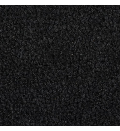 Tapis de porte noir demi-rond 50x80 cm fibre de coco touffeté