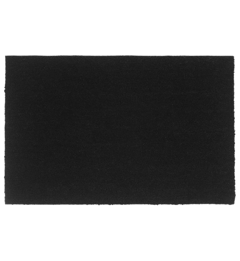 Tapis de porte noir 65x100 cm fibre de coco touffeté