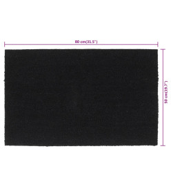 Tapis de porte noir 50x80 cm fibre de coco touffeté