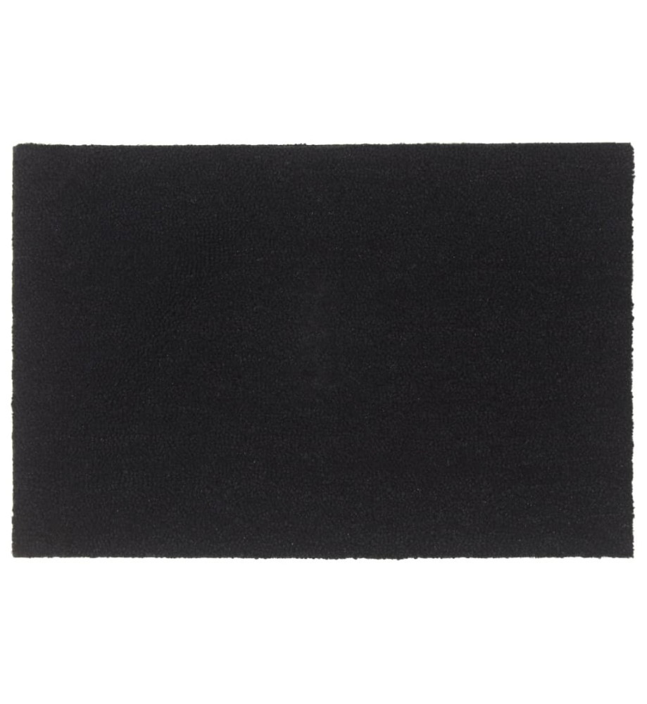 Tapis de porte noir 60x90 cm fibre de coco touffeté