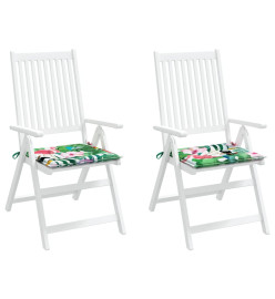 Coussins de chaise de jardin lot de 2 multicolore 50x50x3 cm