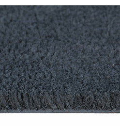 Tapis de porte gris foncé 80x100 cm fibre de coco touffeté