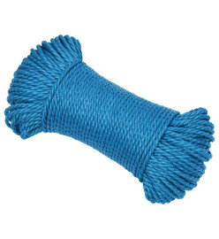 Corde de travail bleu 3 mm 50 m polypropylène