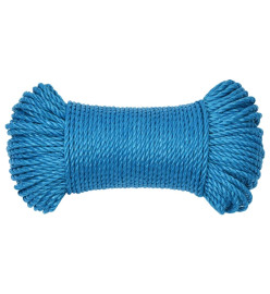 Corde de travail bleu 3 mm 50 m polypropylène